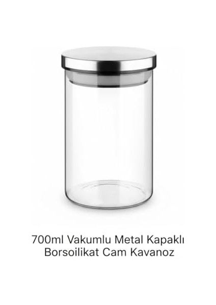1 Adet 700ML Vakumlu Metal Kapaklı Borosilikat Cam Kavanoz (8.5CM*15CM) fiyatları