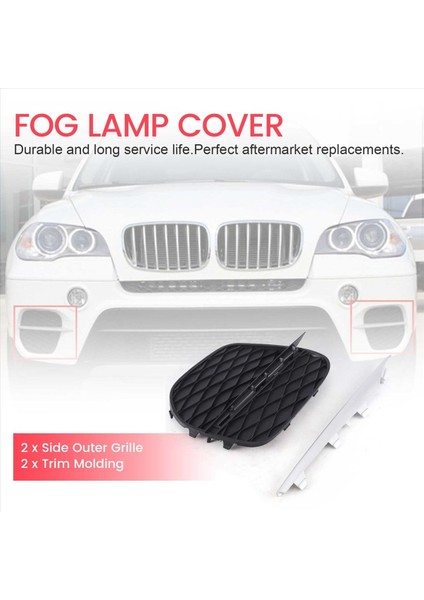 1 Çift Ön Tampon Izgara Kapağı Izgara Kaplama -Bmw X5 E70 2011-2013 51117222859 51117222860 (Yurt Dışından) modelleri