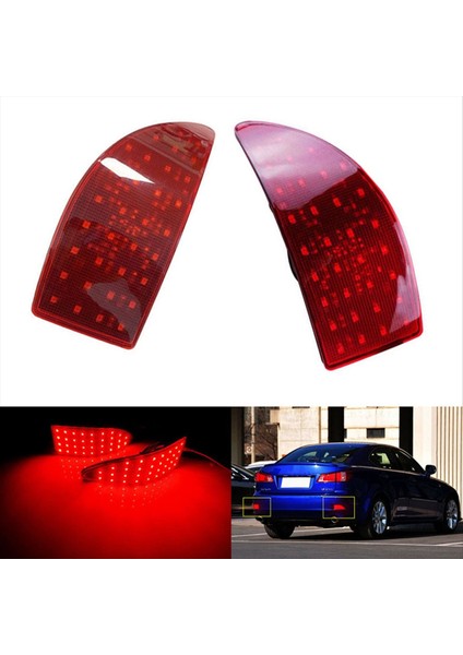 Arka Tampon Reflektörü Kırmızı LED Kuyruk Fren Freni Lexus Için Durdurma Işığı 250 350 XE20 2006-2013 250 220D 05-14 Kırmızı (Yurt Dışından) indirimleri