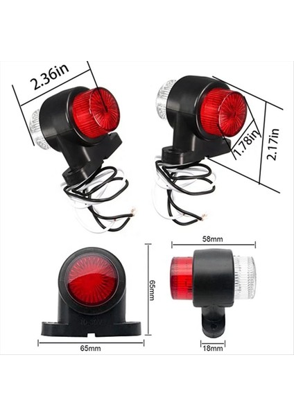 Kamyon 24V Yan Işaretçi Işıkları 12V Römork Anahat Lamba Açıklıkları Işıklar Tail Işık Montajı Volvo Scania, 2 Adet (Yurt Dışından) fırsatları