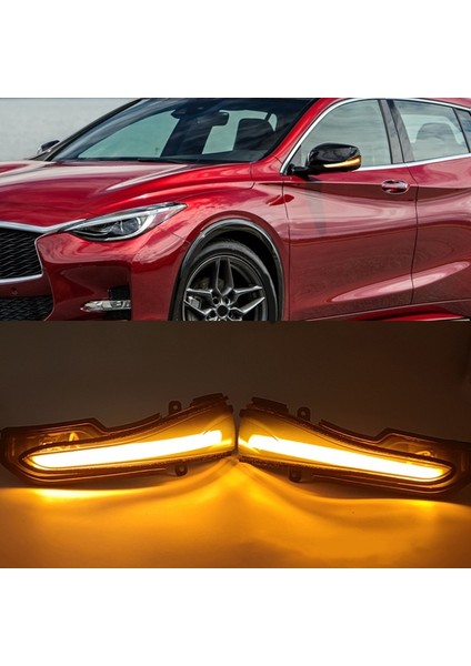 Dinamik Dönüş Sinyali LED Yan Ayna Göstergesi Sıralı Işık Infiniti Q30 Q50 Q60 Q70 QX30 QX50 QX60 QX70 (Yurt Dışından) fırsatları