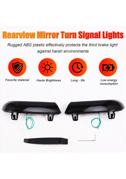 Araba Dikiz Ayna Lambası Dönüş Sinyal Işıkları LED Göstergesi Vw Golf Için Mavi Sarı Daul Işıklar 5 Eos Jetta Passat Sharan (Yurt Dışından) fırsatları