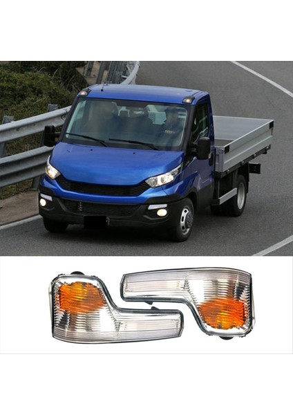 Otomatik Dikiz Aynası Dönüş Sinyali Işıkları Tersine Dönen Gösterge Lambası Muhafazası Iveco Için Ampul Olmadan Günlük 2015-2020 Sol (Yurt Dışından) fiyatları