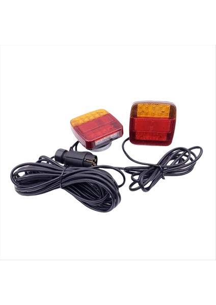 Treyler Kamyonu Için 7 Pinli Fişli Evrensel 20 LED 12V Arka Lambası (Yurt Dışından)