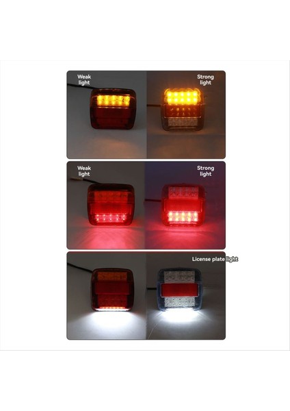 Treyler Kamyonu Için 7 Pinli Fişli Evrensel 20 LED 12V Arka Lambası (Yurt Dışından) fırsatları