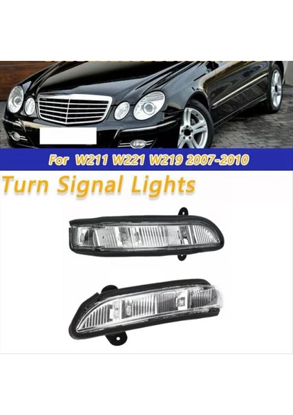 1 Çift Dikiz Aynası Dönüşü Yan Işıklar Ayna Dönme Sinyali Lambası Mercedes Benz W211 W221 A2198200521 A2198200621 (Yurt Dışından)
