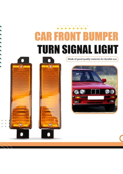 1 Çift Ön Dönüş Sinyalleri Göstergeleri Köşeler Işıkları 63131380965 63131380966 Bmw 3 E30 1987 1988-1991 (Yurt Dışından)