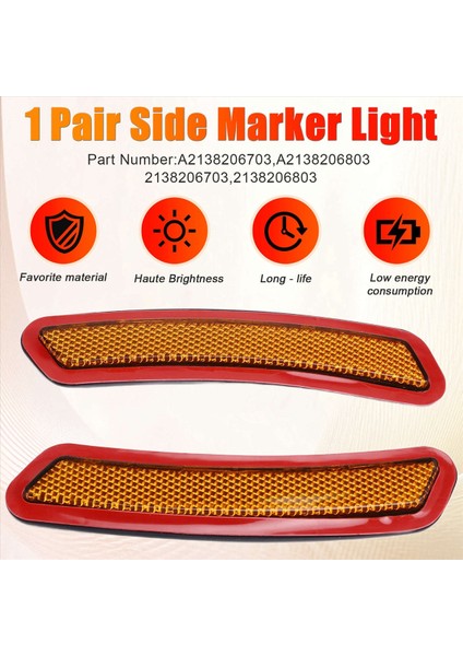 Benz E-Serisi W213 Sol ve Sağ Sinyal Işık Yan Işaretçi Göstergesi Işık A2138206703, A2138206803 (Yurt Dışından) indirimleri