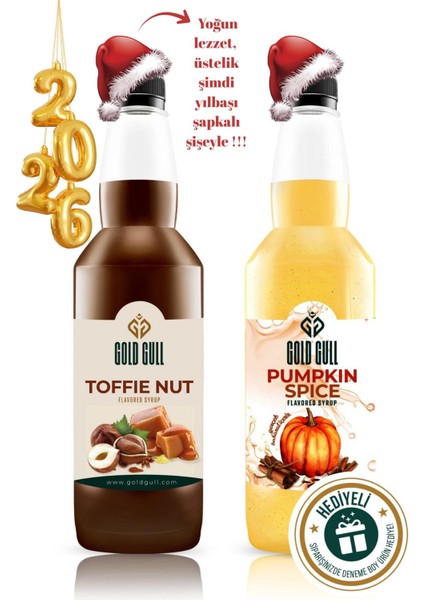 Pumpkin Spices & Toffee-Nut Aromalı Kahve & Meyve Şurubu 2 x 700 ml