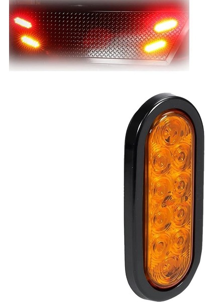 Araba Oval 10LED Ampul Fren Işıkları PLUG12V Dönüş Sinyal Işıkları ile Çoğu Otomobil Kamyonu Trailer Sarı (Yurt Dışından) modelleri