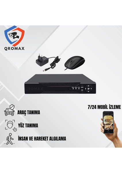 4 Kameralı Set - Yapay Zeka Özellikli İnsan Yüz Araç Tanımalı Gece Renkli Gösteren 5 MP SONY Lensli 4 Warm Ledli FULLHD Güvenlik Kamerası Seti 3404W-114 fiyatları