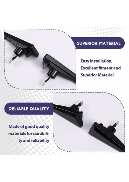 Araba Dinamik LED Yan Işaret Lambası Dönüş Sinyal Lambası (Yurt Dışından) indirimleri