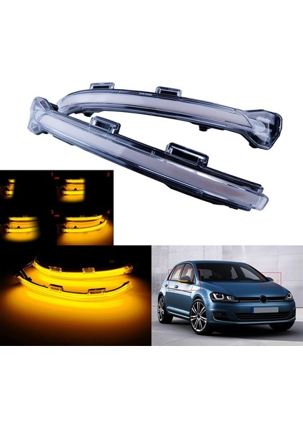 Vw Golf Mk7 Gtı R Touran Için Dinamik LED Kanat Ayna Göstergesi Gelişmiş Görünürlük (Yurt Dışından) fiyatları