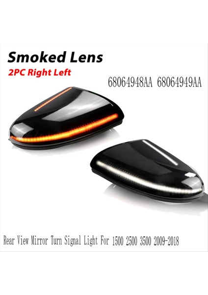 L+R Arka Görünüm Dönüş Sinyali Işık Dinamik Göstergesi Dodge Ram 1500 2500 3500 2009-18 68064948AA A (Yurt Dışından) indirimleri