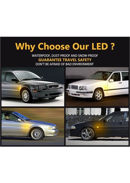 Volvo Için 2pcs 850/C70/V70/V40/S40 98-04 Araç Yan Işaretçi Işık LED Sinyal Işığı 9178885 (Yurt Dışından) modelleri