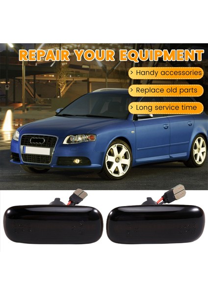 Audi A4 B6 B8 B7 A6 S6 Sıralı Füme LED Yan Işaretçi Dönüş Sinyali Işıkları 8E0949127 4E0949128 (Yurt Dışından) modelleri