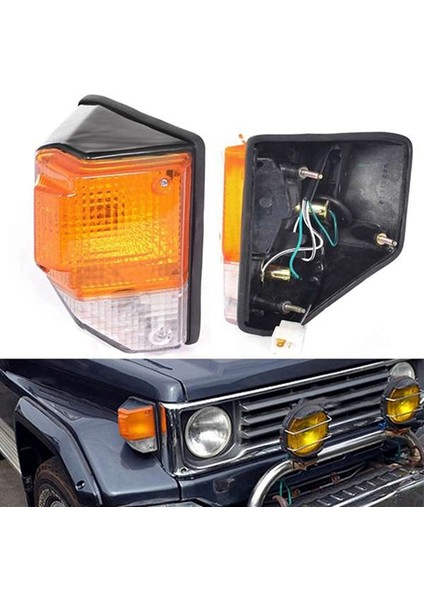 Toyota Land Cruiser 70 Serisi Için LC75 FJ75 1985 1986 1987 1988 1999 Araba Köşesi Işık Ön Taraftaki Sinyal Işıkları (Yurt Dışından) fiyatları