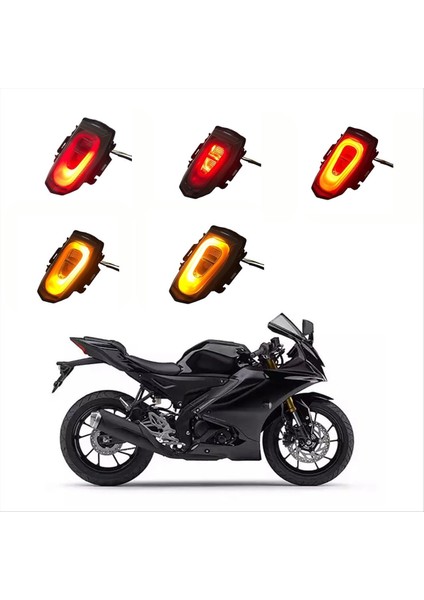 Motosiklet Arka LED Dinamik Fren Işığı Yamaha R15 V3 2017-2022 V4 R15M 2023+ Dönüş Sinyal Işığı (Yurt Dışından) indirimleri
