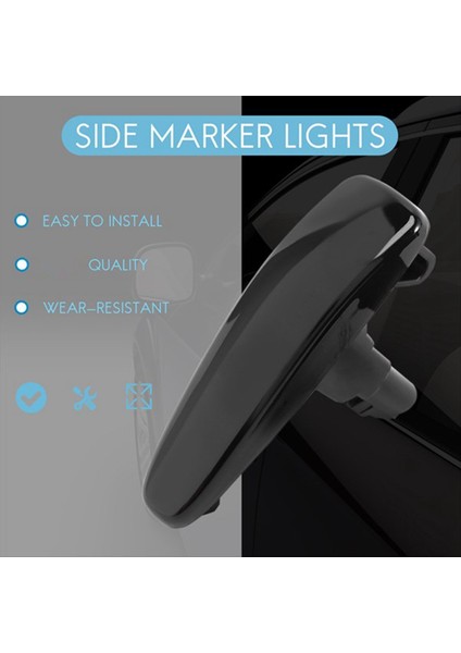 Mitsubishi Lancer Evo x Mirage Outlander Sport 2011-2020 Için Füme Lens Tam LED Dinamik Ön Yan Işaretli Işıklar (Yurt Dışından) fiyatları