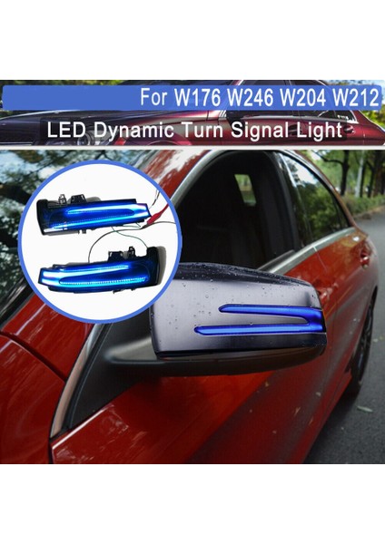 Mavi ve Amber Dinamik LED Dönüş Sinyali Işık Dikizleme Ayna Işık Gösterge Karlanıcı Mercedes-Benz W221 W212 W204 W246 (Yurt Dışından) fırsatları
