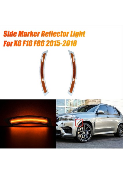 63147317256 Sağ Ön Tampon Yan Işaretleyici Reflektör Işığı Bmw X6 F16 F86 15-2018 Uyarı Lambası Reflektör Trim Şerit (Yurt Dışından) indirimleri