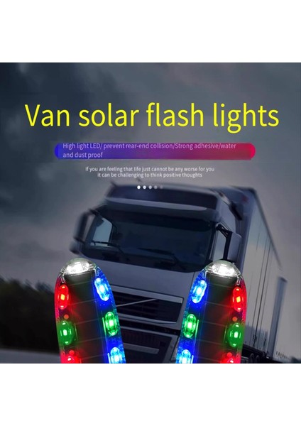 2pcs Kablosuz LED Güneş Flaşı Motosiklet Araç Bisiklet Kamyonu Için Işık Su Geçirmez Kamyon Karşıtı Karşıtı Uyarı Işık Sinyal Lambası (Yurt Dışından) modelleri