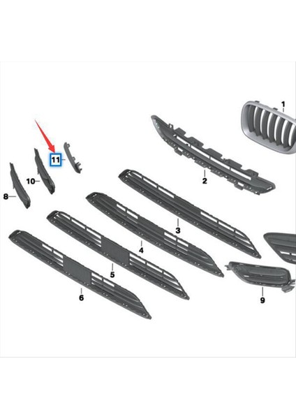 1set Ön Tampon Izgara Çerçeve ve Dış Grille Chroem Trim Şerit Bmw X3 2015-2017 51117347945/51117347946 51117347949 (Yurt Dışından) indirimleri