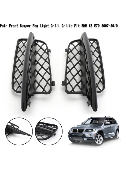 Parlak Siyah Petek Ön Tampon -Bmw X5 E70 2007-2010 51117159593 Için Alt Izgara Kapakları (Yurt Dışından) indirimleri