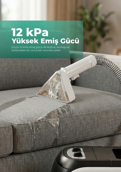 KT-088 Koltuk ve Halı Yıkama Makinesi : Derinlemesine Leke Çıkarma Gücü 600W!