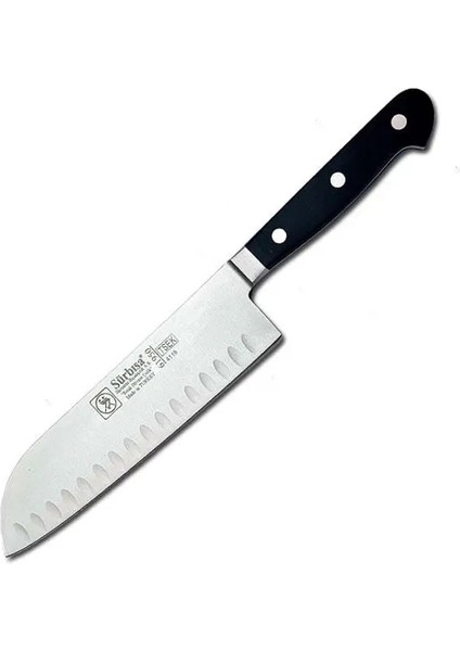 61950 - Sıcak Dövme Oluklu Santoku Şef Bıçağı 18 cm fiyatları