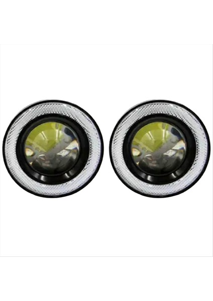 1 Çift 3,5 Inç Araba LED Sis Lambası 12V Mavi Işık (Yurt Dışından)