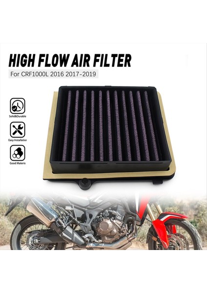 Honda CRF1000L Afrika Ikiz 2016-2019 Motosiklet Aksesuarları Için Motosiklet Hava Filtresi (Yurt Dışından) modelleri