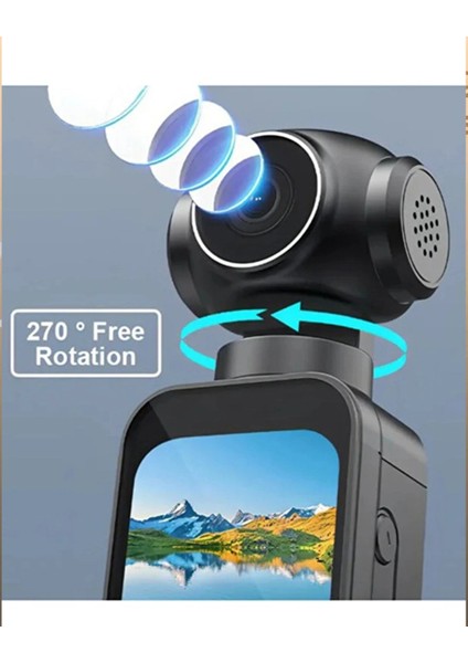 5k Ultra Hd Aksiyon Kamerası Ultra Stabil Çekim, Anti-Shake Teknolojisi - Lisinya indirimleri