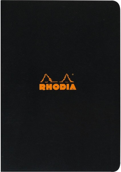 Çizgili Zımbalı Defter, Siyah, 210X297 mm