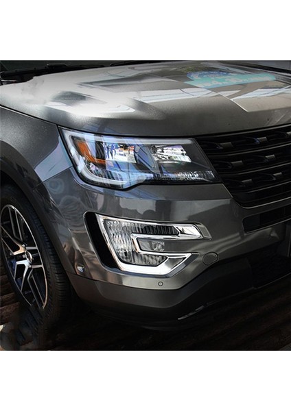 Araba Ön Tampon Sis Lambası Kapağı Ford Explorer Için Sis Işığı Döşeme 2016 2017 Aksesuarlar 2 Pcs Gümüş (Yurt Dışından) fiyatları