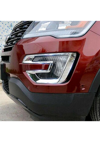Araba Ön Tampon Sis Lambası Kapağı Ford Explorer Için Sis Işığı Döşeme 2016 2017 Aksesuarlar 2 Pcs Gümüş (Yurt Dışından) modelleri