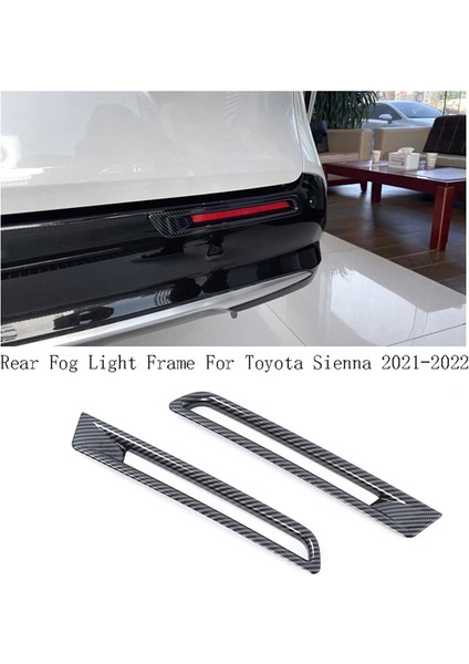 Arka Sis Işık Çerçevesi Sis Lambası Çerçevesi Toyota Sienna 2021-2022 Için Trim Kapakları Karbon Fiber Desen (Yurt Dışından)