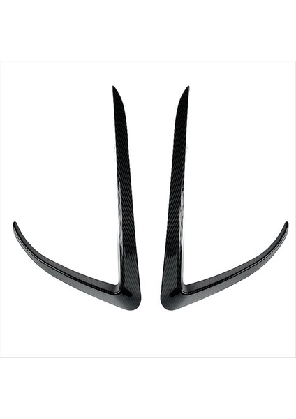 Araba Ön Tampon Ayırıcı Spoiler Kapaklar Tesla Model x 2015-2020 Karbon Fiber Abs Için Trim Sis Farları Kaş Rüzgar Bıçağı (Yurt Dışından)