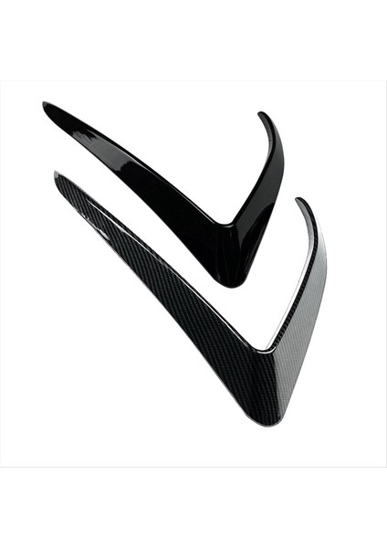 Araba Ön Tampon Ayırıcı Spoiler Kapaklar Tesla Model x 2015-2020 Karbon Fiber Abs Için Trim Sis Farları Kaş Rüzgar Bıçağı (Yurt Dışından) modelleri