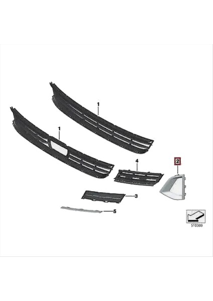 Araba Ön Tampon Sis Farklı Trim Frme 51119463481 51119463482 Bmw 5 Serisi G38 G30 2021-2024 Hava Kanalı Trim Kapak (Yurt Dışından) modelleri