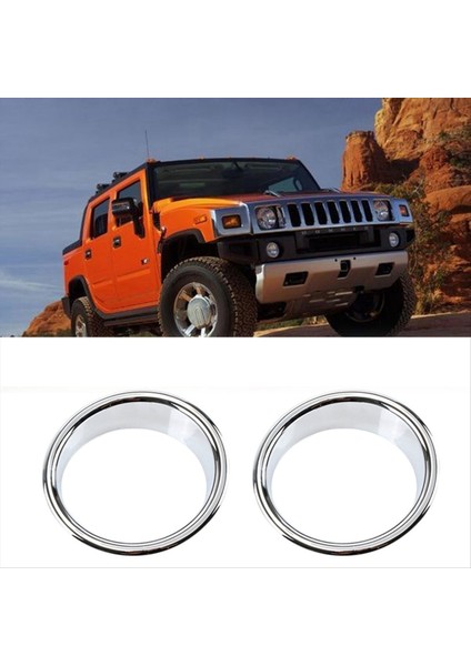 1paır Araç Ön Tampon Sis Lambası Trim Hummer Için Kapak H2 2003-2009 Krom Sis Işığı Çerçevesi Dış Dekoratif (Yurt Dışından) fırsatları