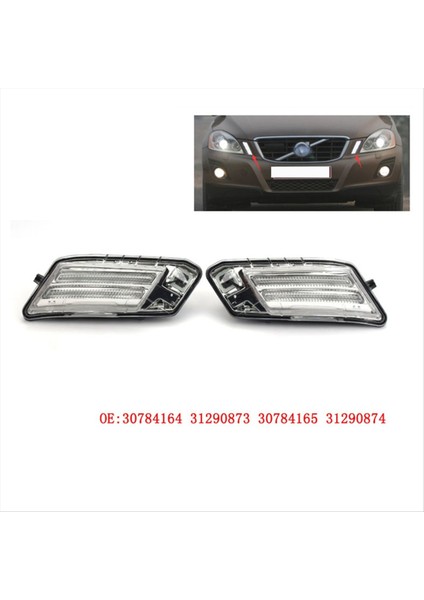 30784164 Araba Sol Ön Tampon Çubuğu LED LED Dönüş Sinyal Göstergesi Sis Işığı Volvo XC60 2008-2013 (Yurt Dışından) fiyatları