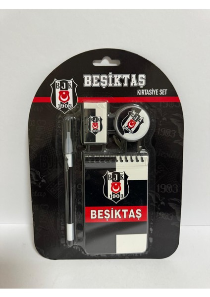4'lü Kırtasiye Seti Siyah Beyaz