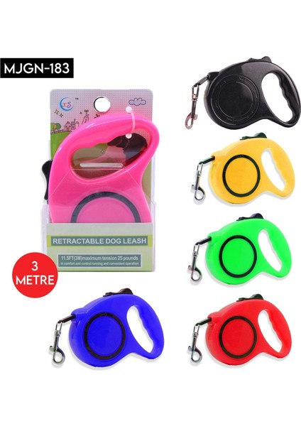 3 Metre Makaralı Kedi Köpek Tasması