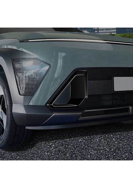 Araba Ön Sis Lambası Işık Kapağı Kaplama Için Hyundai Kona 2024+ Araba Döşeme Aksesuarları Parlak Siyah (Yurt Dışından) modelleri