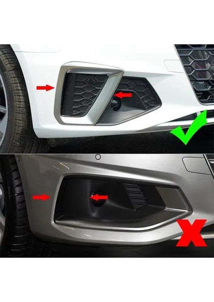 Ön Tampon Sis Lambası Çerçevesi Dekorasyon Kapak Trim Için Audi A4 B9 2019 2020 2021 2022 Dış Aksesuarlar (Yurt Dışından) modelleri