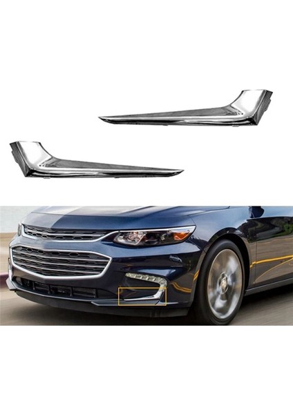 1 Çift Ön Tampon Sis Lambası Trim Şeritleri Krom Chevrolet Malibu 2016 -2018 Için Araba Styling Sis Lambası Kapağı (Yurt Dışından)