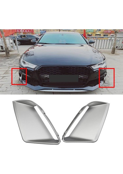 Audi Rs7 2009-2018 Ön Tampon Rüzgar Bıçağı Ön Tampon Sis Işık Lamba Trim Kapak Şerit Kalıp Dekoratif Kapak (Yurt Dışından) fırsatları