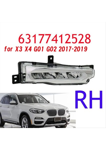 Araba Ön Tampon LED Bmw Için Gündüz Çalışan Işık Bmw X3 X4 G01 G02 17-19 Araç Sürüş Lambası LED Drl Sis Lambası 63177412528 R (Yurt Dışından) fırsatları