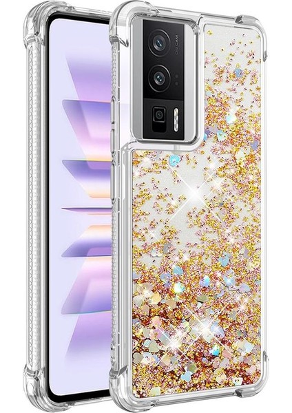 Xiaomi Poco F5 Pro Darbeye Sıvı Temizle Akan Tpu Sevimli Telefon Kılıfı (Yurt Dışından)